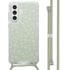 imoshion Design Hülle mit Band Samsung Galaxy A56 - Smoke Green Flowers