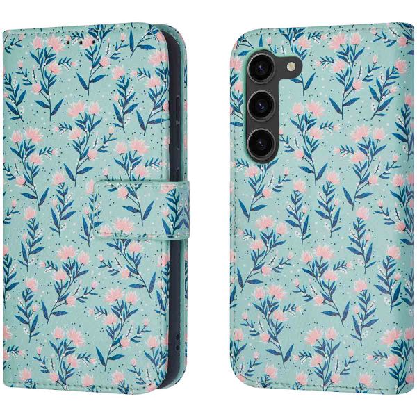 imoshion ﻿Design Klapphülle für das Samsung Galaxy S23 - Blue Flowers