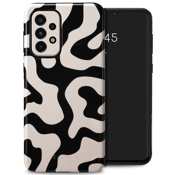 Selencia Vivid Tough Back Cover für das Samsung Galaxy A33 - Art Wave Black