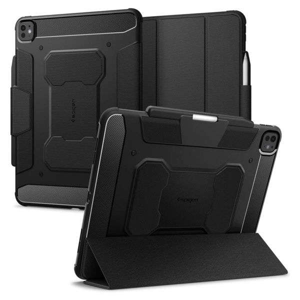 Spigen Rugged Armor Pro Klapphülle für das iPad Pro 13 (2024) M4 - Schwarz