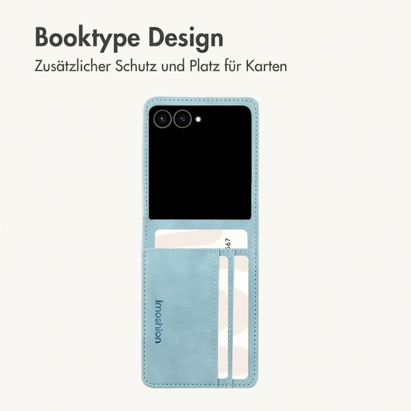 imoshion Luxuriöse Klapphülle Samsung Galaxy Z Flip 8 - Hellblau