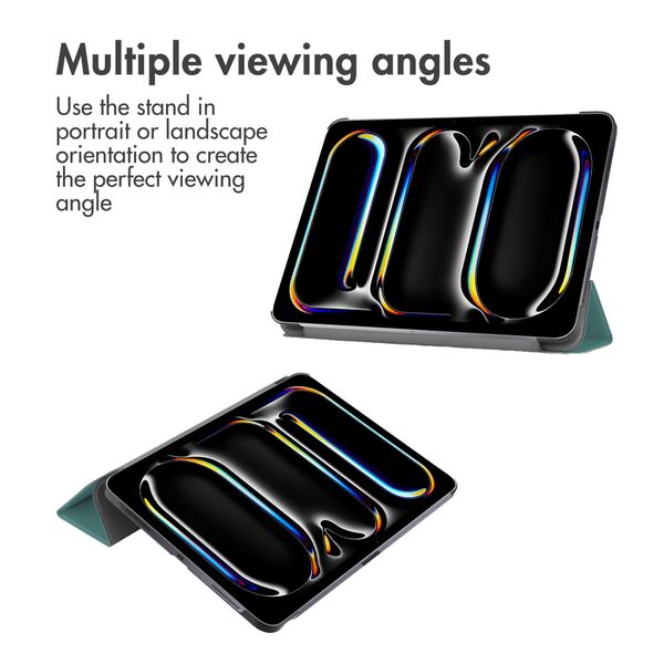 imoshion Trifold Klapphülle Apple iPad Pro 11 (2025) M5 / (2024) M4 - Dunkelgrün