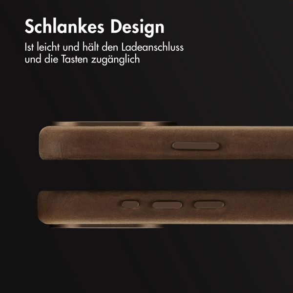 Accezz Vintage Leather Magsafe Backcover Apple iPhone 15 Pro - Rustic Brown