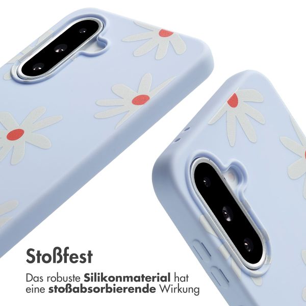 imoshion Silikonhülle design mit Band Samsung Galaxy A36 / A56 - Lila Flower Distance