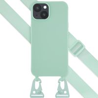 Selencia Silikonhülle mit abnehmbarem Band für das Apple iPhone 14 - Türkis