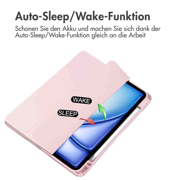 imoshion Trifold Hardcase Klapphülle für das iPad Air 13 Zoll (2024) M2 - Rosa