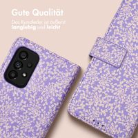 imoshion ﻿Design Klapphülle für das Samsung Galaxy A53 - Purple White Flowers