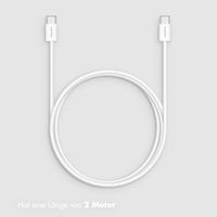 imoshion Braided USB-C-zu-USB-C-Kabel 60 W 2er-Pack - 1 Meter - Weiß