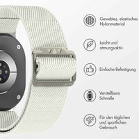 imoshion Elastisches Nylonarmband für das Samsung Galaxy Watch 8 (Classic) - 40 / 44 / 46mm - Beige