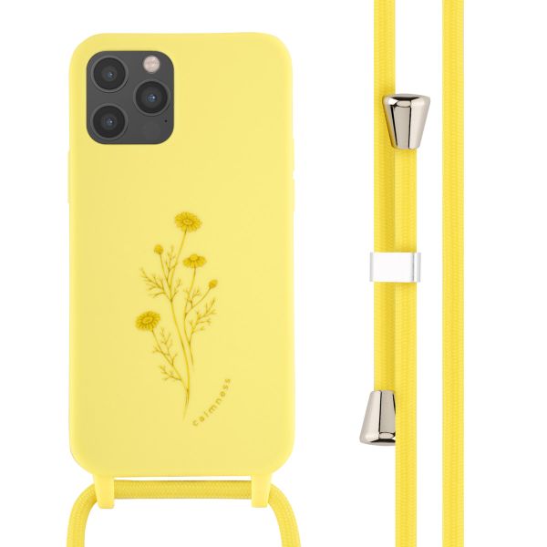 imoshion SilikonHülle design mit Band Apple iPhone 12 (Pro) - Flower Yellow
