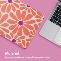 imoshion Design Laptop Cover für Apple MacBook Pro 16 Zoll (2021 / 2023 M3 / 2024 M4 / 2026 M5) - Orange Flower Connect