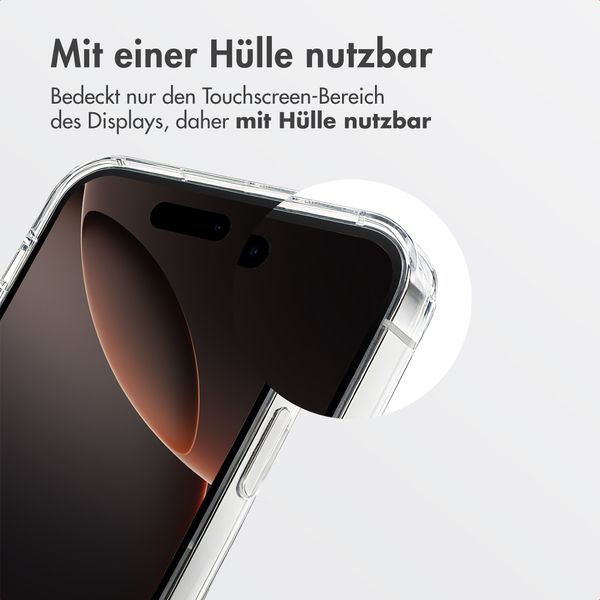 Accezz Sichtschutz-Schutzglas mit Applikator Apple iPhone 16 Pro Max