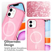 imoshion Sparkle Back Cover mit MagSafe für das Apple iPhone 12 (Pro) - Glitzer Rosa
