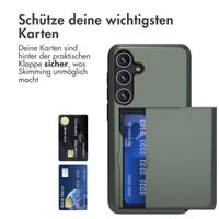 imoshion Backcover mit Kartenfach für das Samsung Galaxy S24 Plus - Dunkelgrün