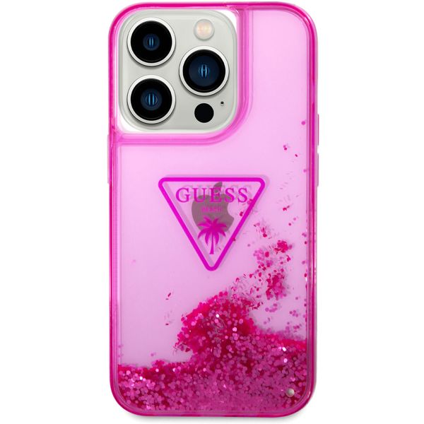 Guess Liquid Glitter Back Cover für das iPhone 14 Pro Max - Fuchsia