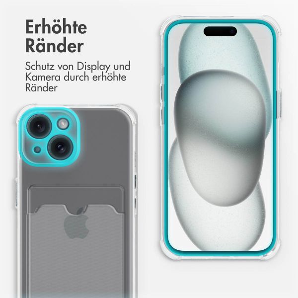 imoshion Soft Case Back Cover mit Kartenfach Apple iPhone 15 - Transparent
