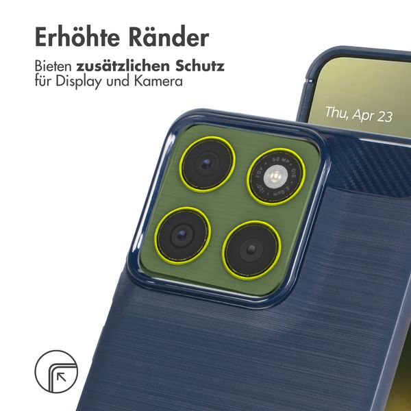 imoshion Brushed Back Cover Motorola Edge 70 - Dunkelblau