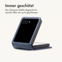 imoshion Luxuriöse Klapphülle Samsung Galaxy Z Flip 8 - Dunkelblau