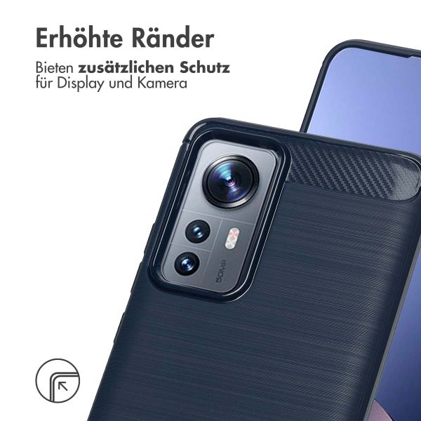 imoshion Brushed Back Cover für das Xiaomi 12 / 12X - Dunkelblau