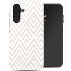 Selencia Vivid Back Cover Samsung Galaxy A26 - Beige Zigzag