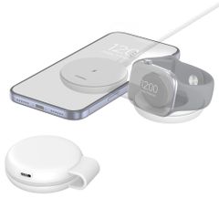 imoshion 2-in-1 kabelloses Reiseladegerät 25 W - iPhone / AirPods / Apple Watch - Qi2.2 - Weiß
