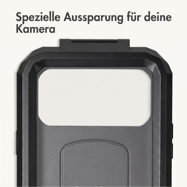 imoshion Premium Fahrrad-Handyhalterung - Spritzwassergeschützt - 360° drehbar - Universal - Schwarz