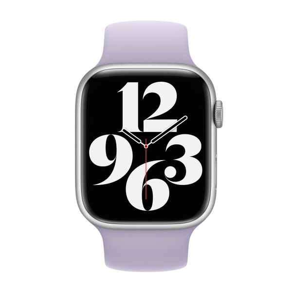 Apple Silikon Solo Loop für  Apple Watch Series 1 - 9 / SE (38/40/41 mm) | Series 10 / 11 (42 mm) - Größe 3 - Purple Fog