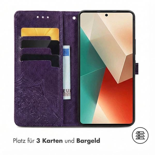 imoshion Mandala Klapphülle Xiaomi Redmi Note 13 (5G) - Violett