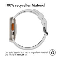 imoshion Silikonsportarmband Buckle für das Apple Watch Series 1 bis 11 / SE / Ultra (44/45/46/49 mm) - Weiß / Schwarz