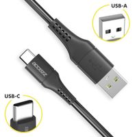 Accezz USB-C- auf USB-Kabel - 2 m - Schwarz