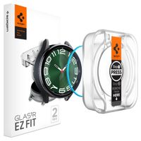 Spigen EZ FIT Glas.tR Displayschutzfolie mit Applikator für die Samsung Galaxy Watch 6 Classic - 47 mm - Transparent