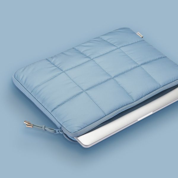 Selencia Puffy Laptop Hülle 13-14 Zoll - Laptop Sleeve - Slate Blue