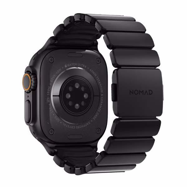 Nomad Stratos Armband für Apple Watch Series 1 - 11 / SE / Ultra (44/45/46/49 mm) - Black / Black Titanium