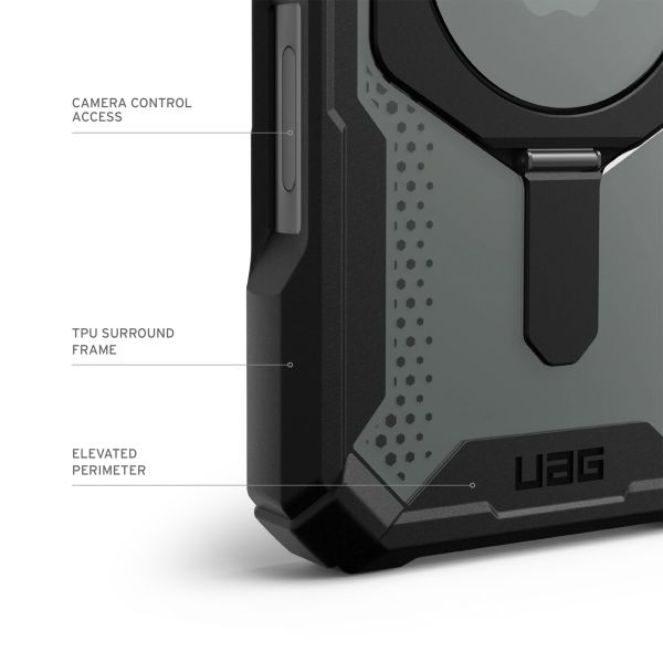 UAG Plasma XTE Back Cover MagSafe für das iPhone 16 - Black / Orange