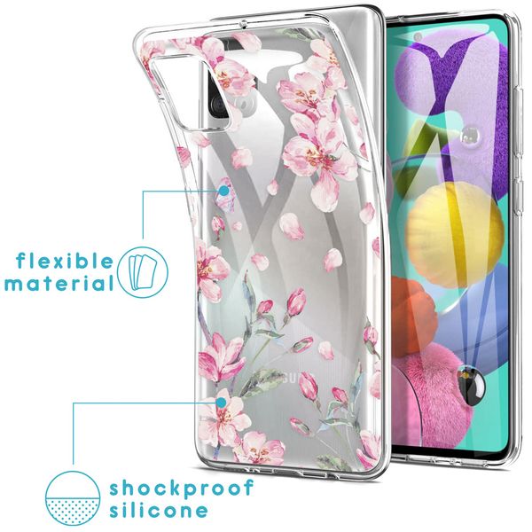 imoshion Design Hülle Samsung Galaxy A51 - Blume - Rosa