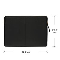 dbramante1928 ﻿Paris Sleeve - Laptop Hülle 13 Zoll - Laptop Sleeve - Echtes Leder - MacBook Pro 13 Zoll / Air 13 Zoll - Night Black