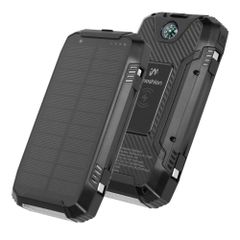imoshion ﻿Solar Powerbank – Kabellose Powerbank mit Solarpanel – Schnellaufladung und Stromversorgung – 30.000 mAh – Schwarz