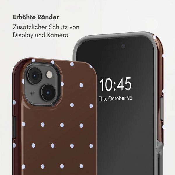 Selencia Vivid Back Cover Apple iPhone 14 - Happy Dots Chocolate