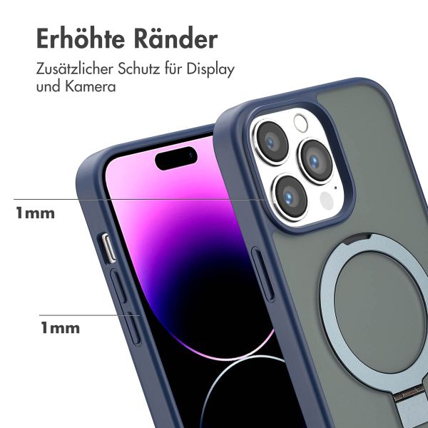 Accezz Ring Stand Backcover mit MagSafe iPhone 14 Pro Max - Blau