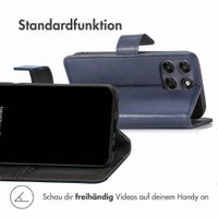 imoshion Luxuriöse Klapphülle Motorola Moto G77 - Dunkelblau