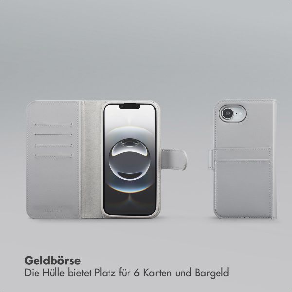 Selencia Olyn Abnehmbare Bookcase mit MagSafe Apple iPhone 16e - Grau