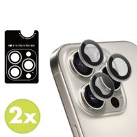 imoshion 2er-Pack Objektivschutz für Kamera für das Apple iPhone 16 Pro / 16 Pro Max - Natural / Titanium