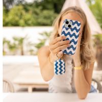 Selencia Vivid Back Cover Samsung Galaxy S21 FE - Wave Vibes Classic Blue