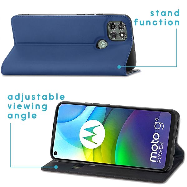 imoshion Slim Folio Klapphülle Motorola Moto G9 Power - Dunkelblau