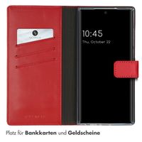 Selencia Echtleder Klapphülle Samsung Galaxy S23 Ultra - Rot