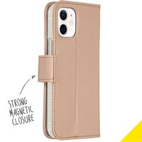 Accezz Wallet TPU Klapphülle für das iPhone 12 Mini - Gold