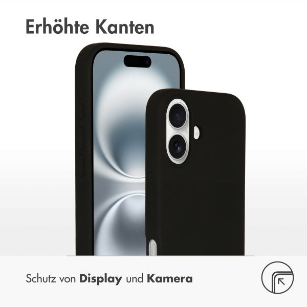 Accezz Liquid Silikoncase mit MagSafe iPhone 16 - Schwarz