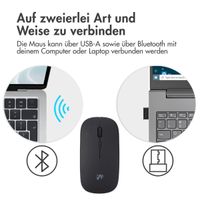 imoshion Kabellose Maus - Wiederaufladbare Computermaus + 2,4G USB-A Adapter - Schwarz