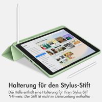 Accezz Smarte Klapphülle aus Silikon für das iPad 9 (2021) 10.2 / iPad 8 (2020) 10.2 / iPad 7 (2019) 10.2 - Hellgrün