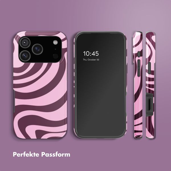 Selencia Vivid Back Cover Apple iPhone 17 Pro - Wavy Swirl Pink Plum
